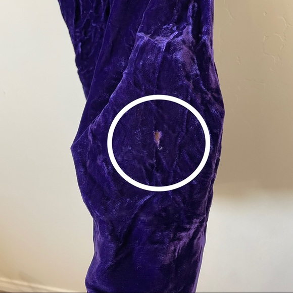 Lorrie Deb San Francisco Vintage Velvet Empire Waist maxi Dress Purple - Picture 15 of 15